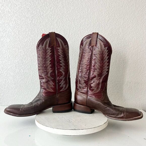 Rod Patrick Mens Cowboy Boots Size 11.5EEE Brown Leather Western Square Toe $695 - Picture 7 of 11
